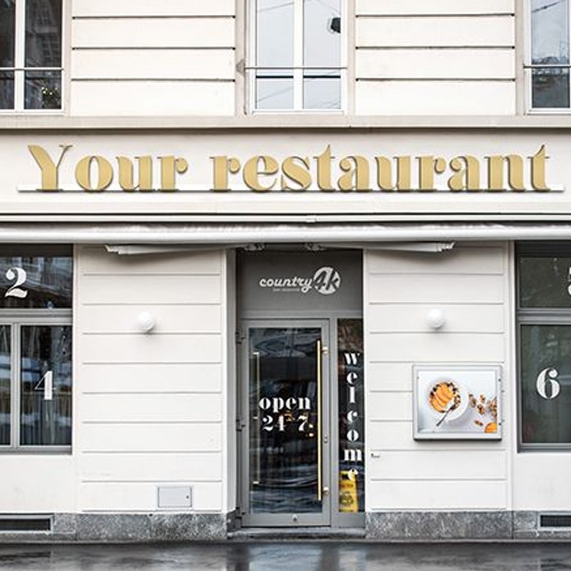 Free Restaurant Facade MockUp » CSS Author