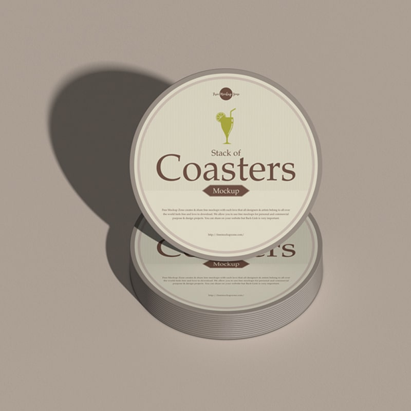 Download Free Stack Of Coasters Mockup » CSS Author