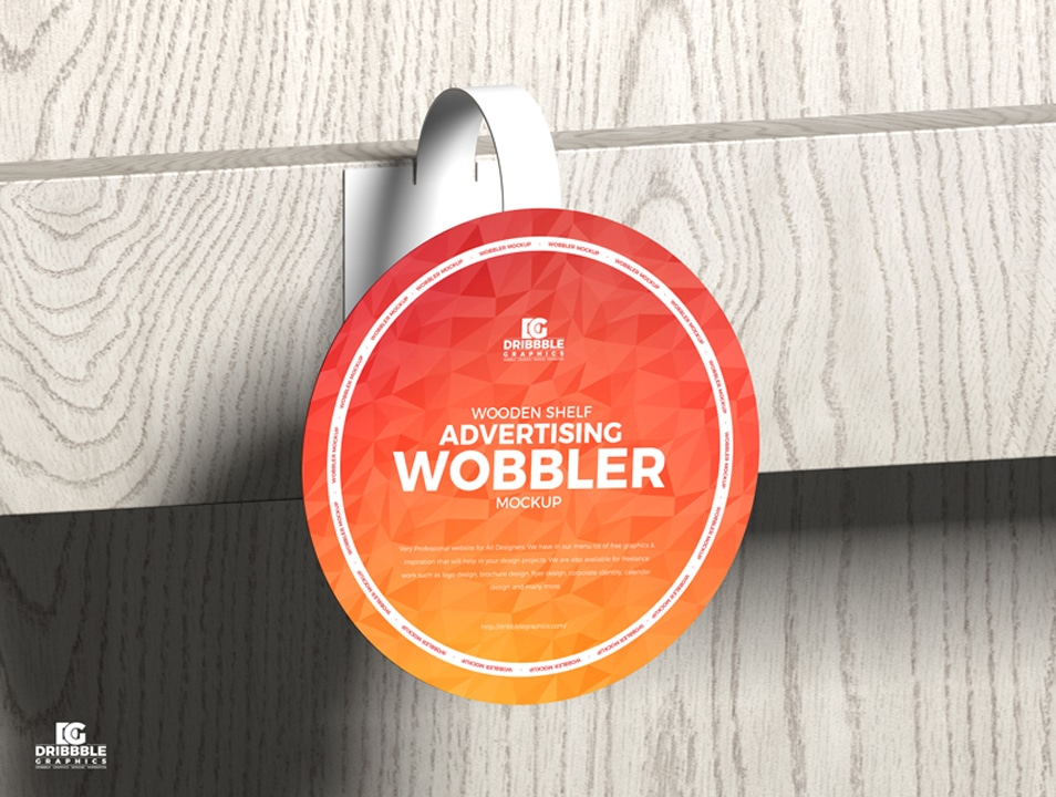 Download Free Wooden Shelf Advertising Wobbler Mockup » CSS Author