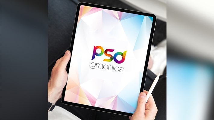 Download Holding Apple IPad Pro Mockup Template » CSS Author