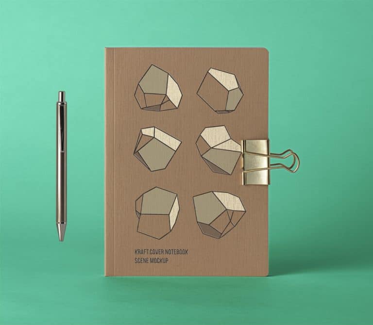 Download Cover Kraft PSD Notebook Mockup » CSS Author