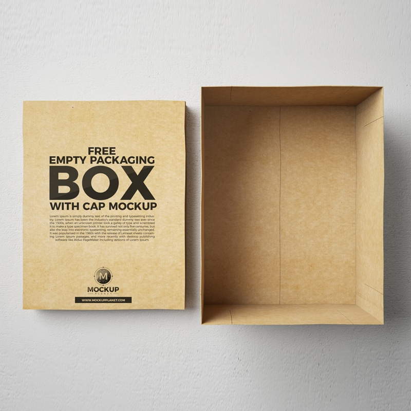 Download Empty Packaging Box With Cap Mockup » CSS Author