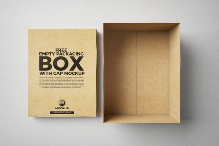 Download Empty Packaging Box With Cap Mockup » CSS Author