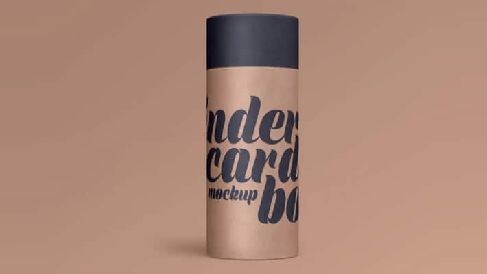 Download Free Cylinder Cardboard Box Mock-ups In PSD » CSS Author