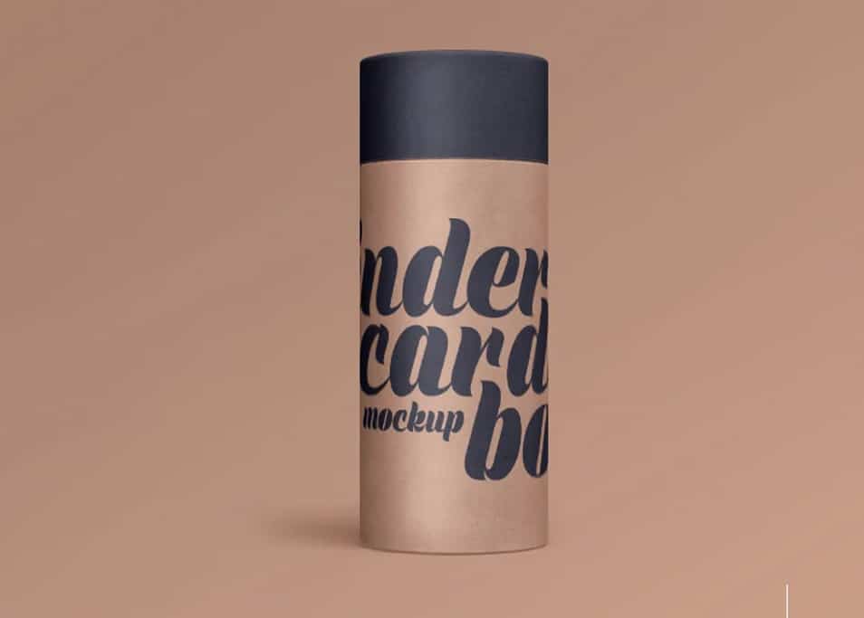 Download Free Cylinder Cardboard Box Mock-ups In PSD » CSS Author
