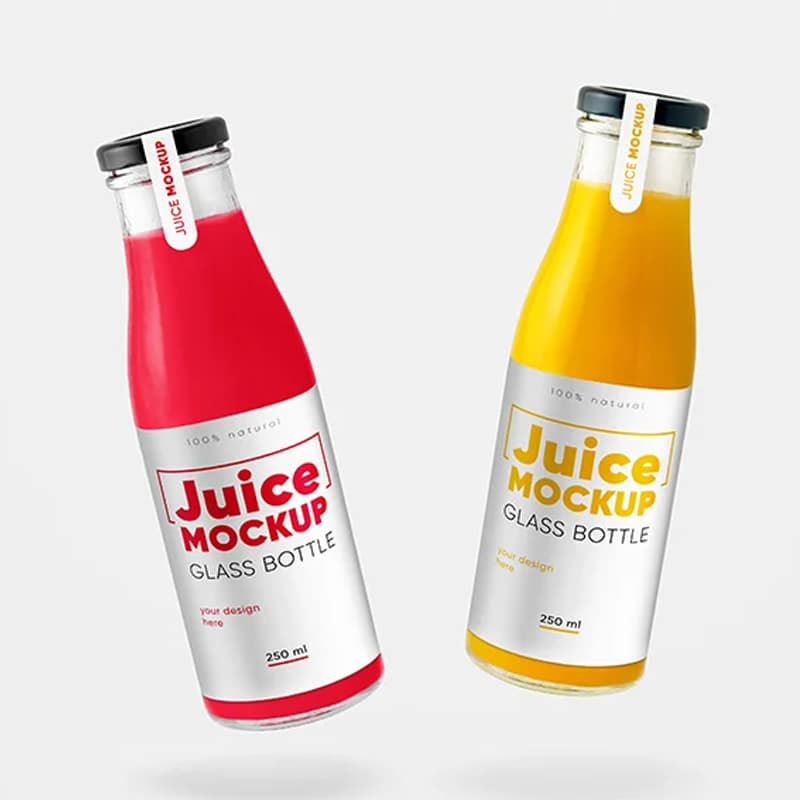 Download Free Glass Juice Bottle Mockup Set » CSS Author