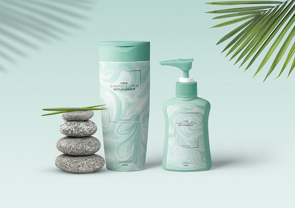 Free Shampoo &amp; Lotion Bottles Mockup » CSS Author