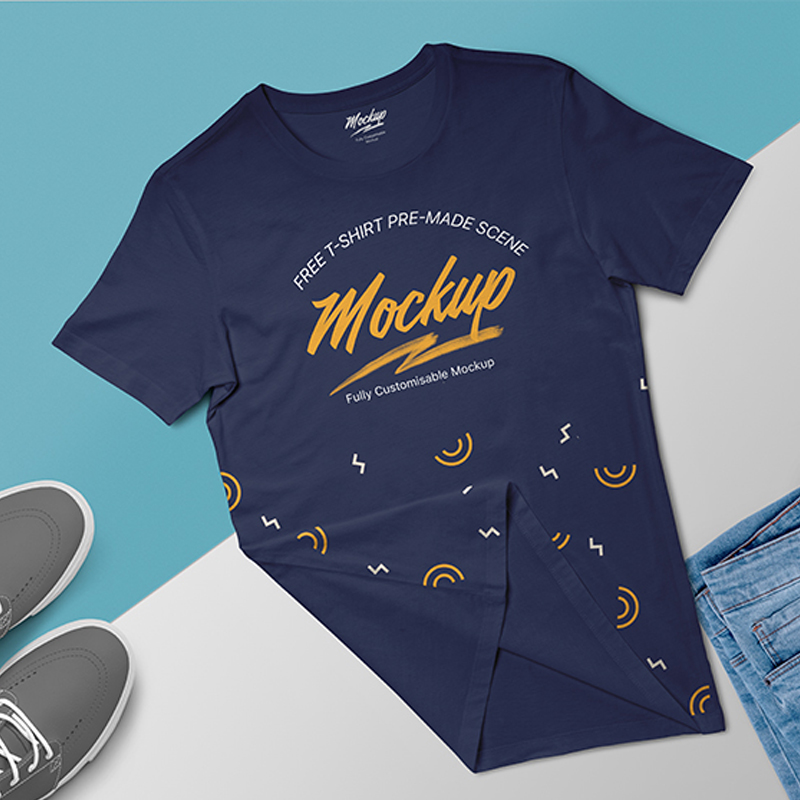 Download Free T-Shirt Mockup Scene » CSS Author