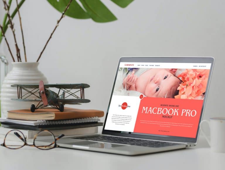 Download Free Website Showcase MacBook Pro Mockup » CSS Author