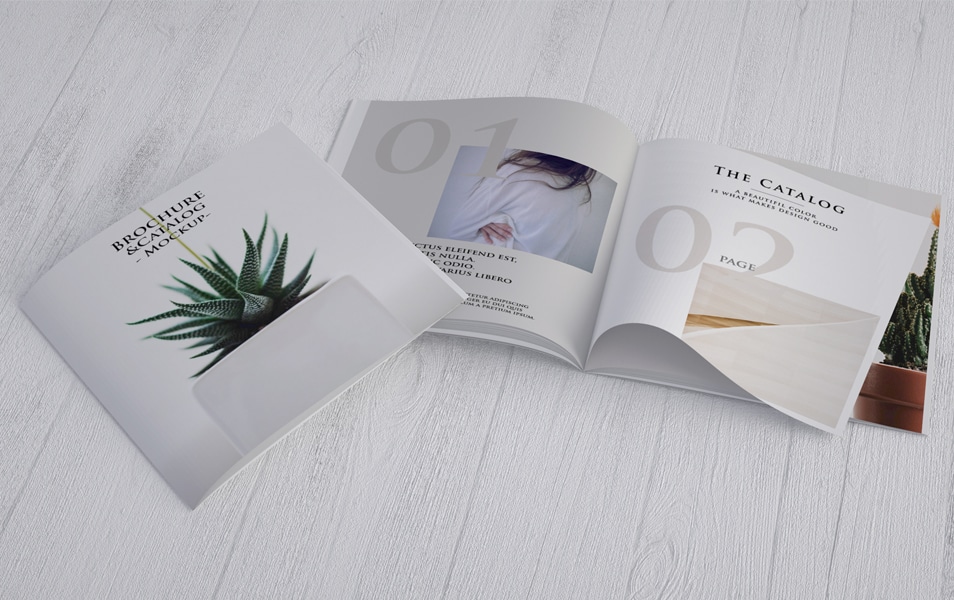 Square Catalog/Brochure Free Mockup PSD » CSS Author