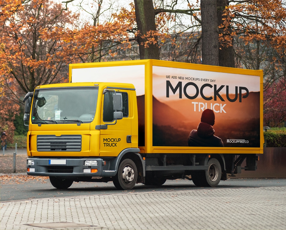 Download Truck Free PSD Mockup » CSS Author