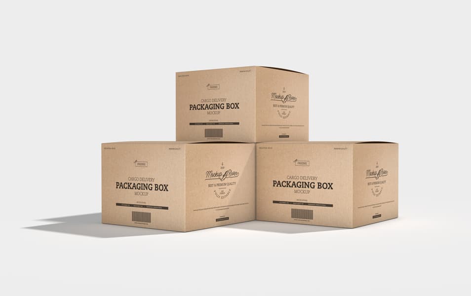 Download Cargo Delivery Packaging Box Mockup » CSS Author