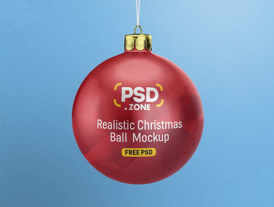 Christmas ball mockup psd