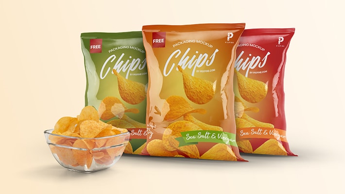 Download Free Chips Bag Packaging Mockup » CSS Author