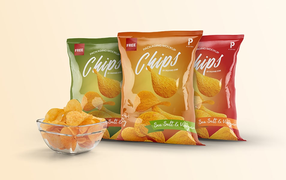 Download Free Chips Bag Packaging Mockup » CSS Author
