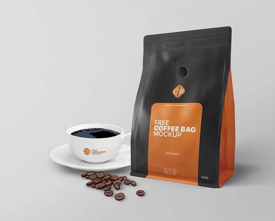 Download Free Coffee Bag Packaging Mockup » CSS Author
