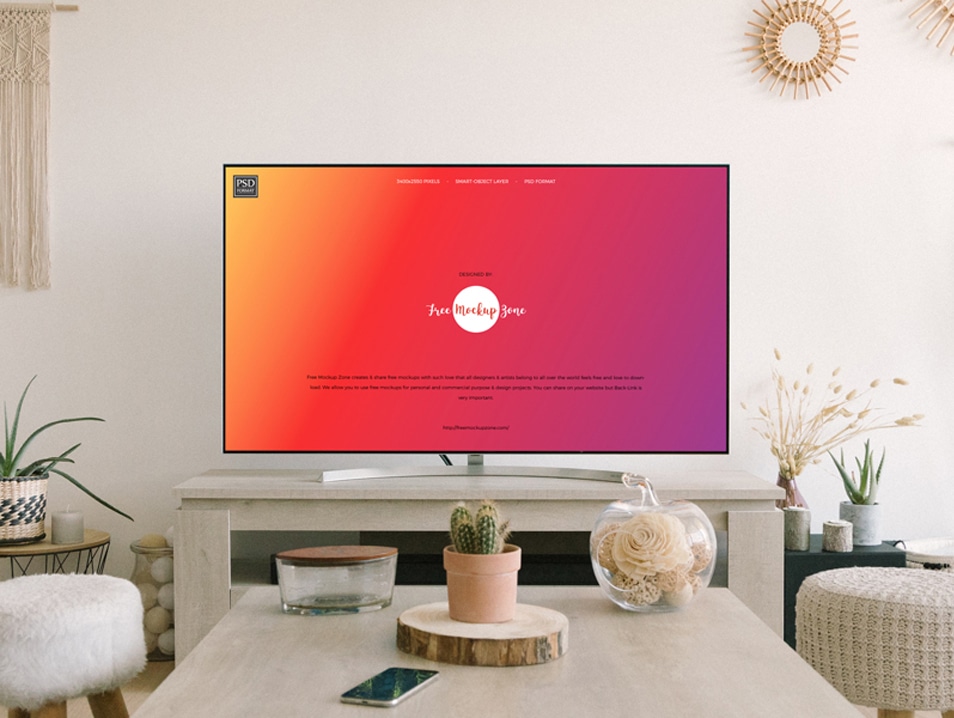 Download Free Flat TV Screen Mockup » CSS Author