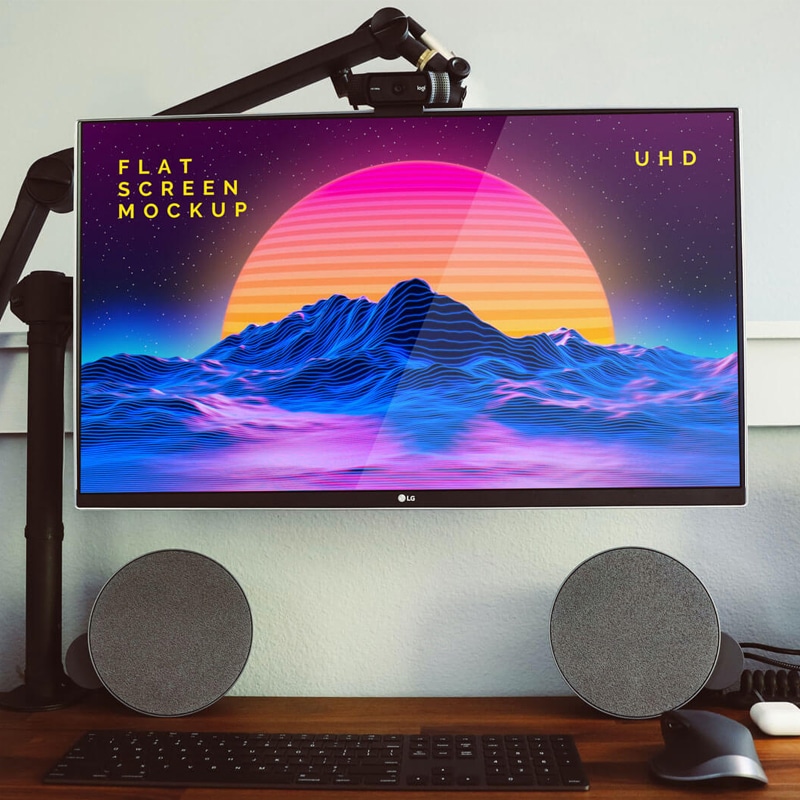 Download Free LG Flat Screen Monitor Mockup PSD » CSS Author