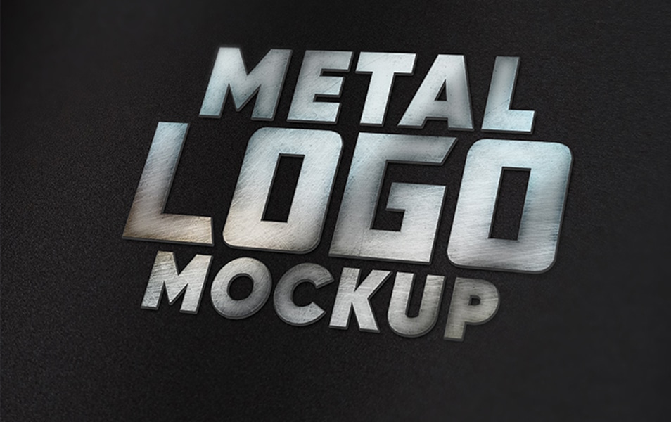 Download Free Metal Logo Mockup Set » CSS Author