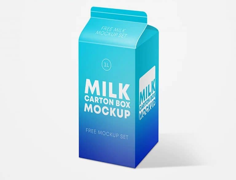 Download Free Milk Carton Box Mockup Set » CSS Author