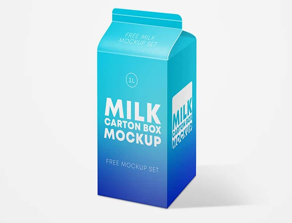 Download Free Milk Carton Box Mockup Set » CSS Author