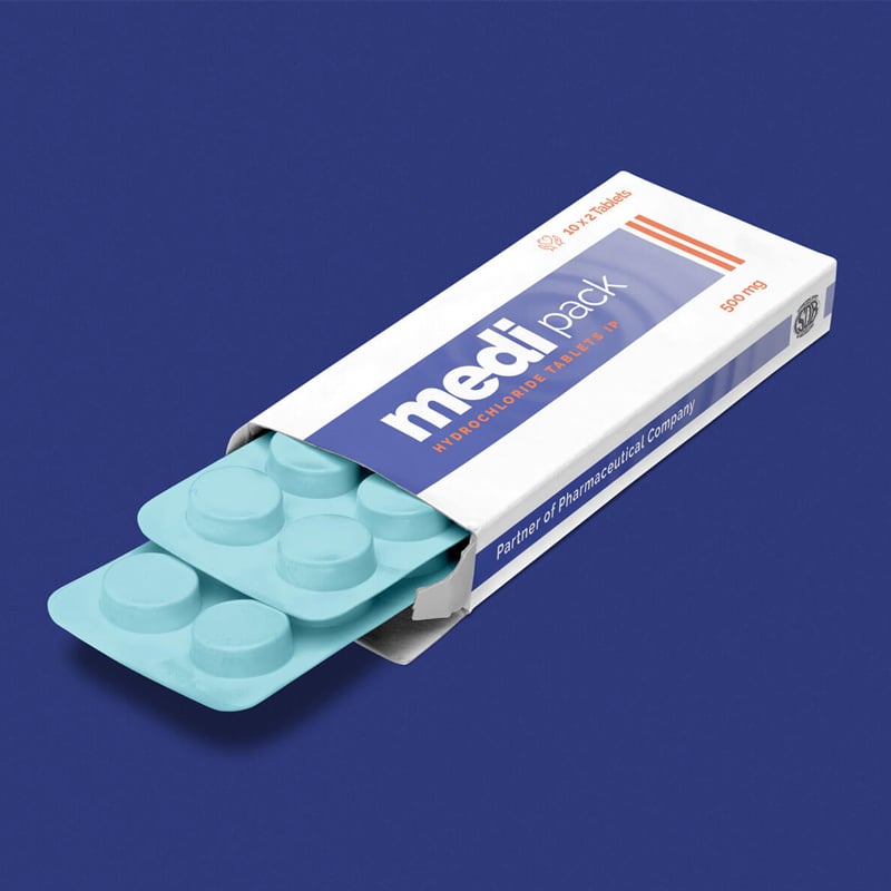 Download Free Pharmaceutical Medicine / Tablet Box Packaging Mockup ...