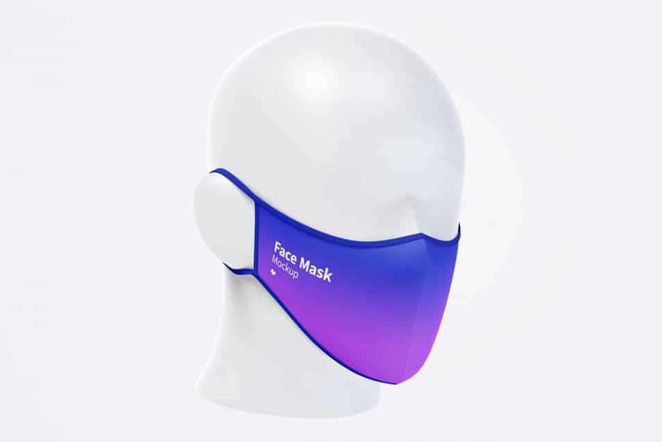 Download Front Half-Side View Face Mask Mockup » CSS Author