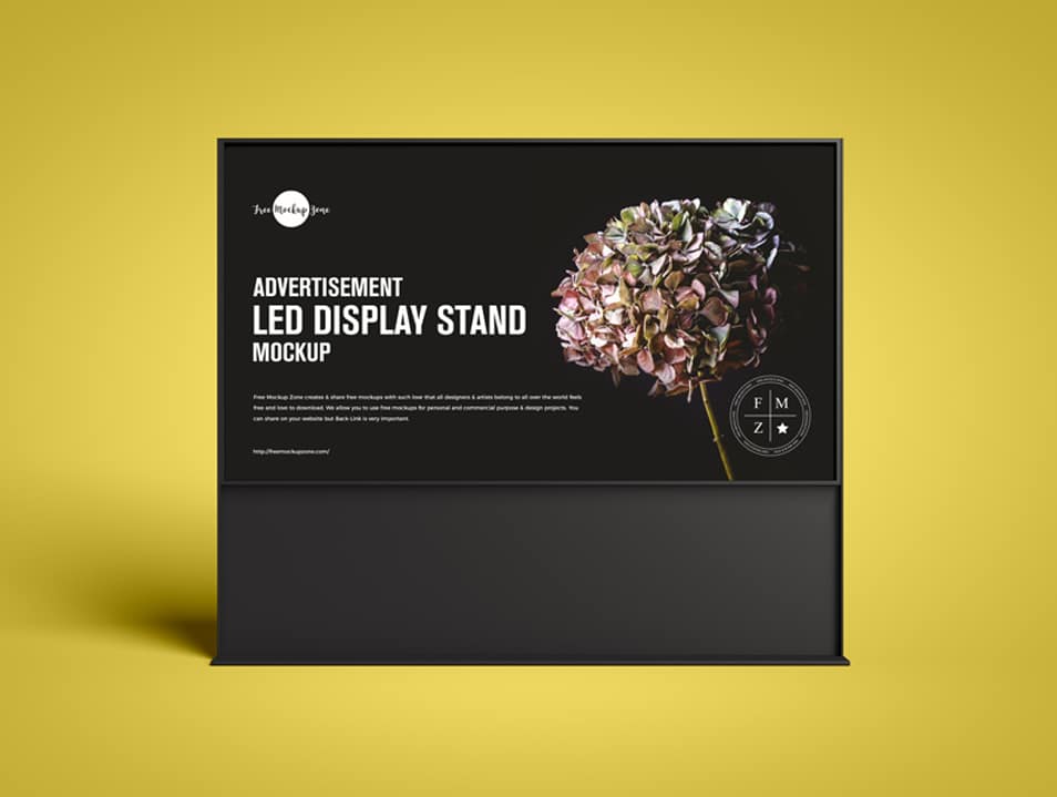 Download Free Advertisement LED Display Stand Mockup » CSS Author