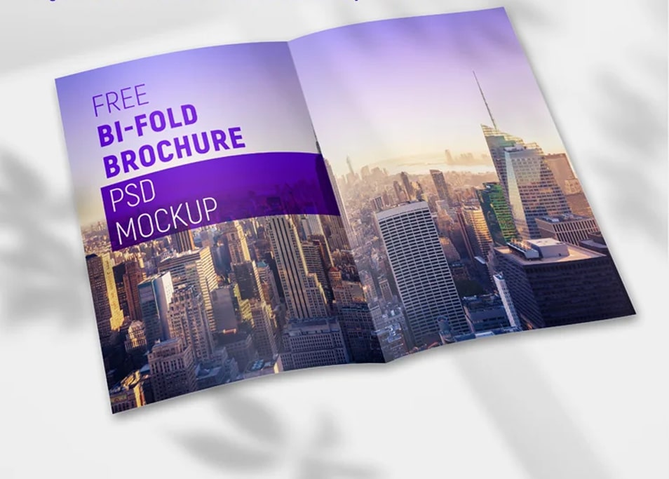 Download Free Bi-fold Brochure Mockup Set » CSS Author