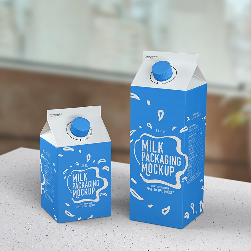 Free Milk Packaging Mockup » CSS Author