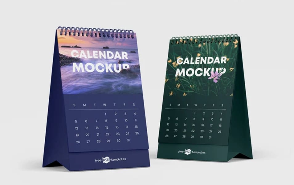 Free PSD Calendar Mockup Set » CSS Author