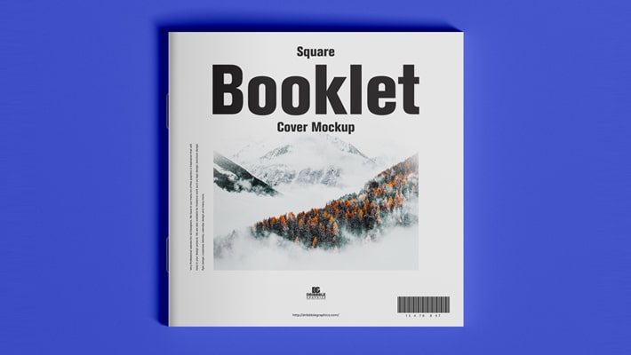 Free Square Booklet Cover Mockup PSD CSS Author