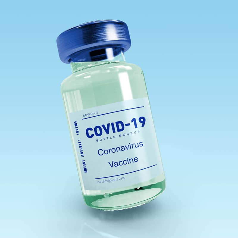 Free COVID-19 Coronavirus Vaccine Injection Bottle Mockup PSD » CSS Author