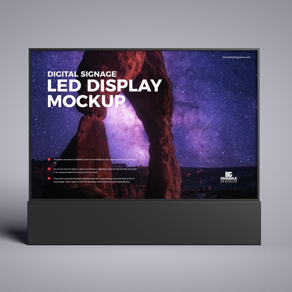 Free Digital Signage LED Display Mockup » CSS Author