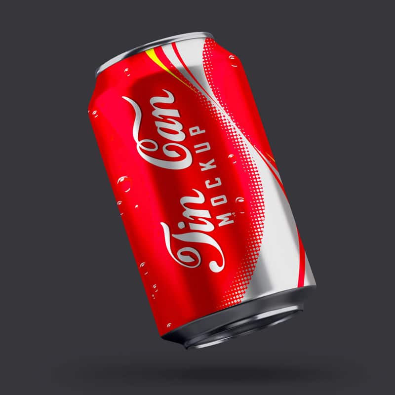 Download Free Floating Cola Beverage Tin Can Mockup PSD » CSS Author