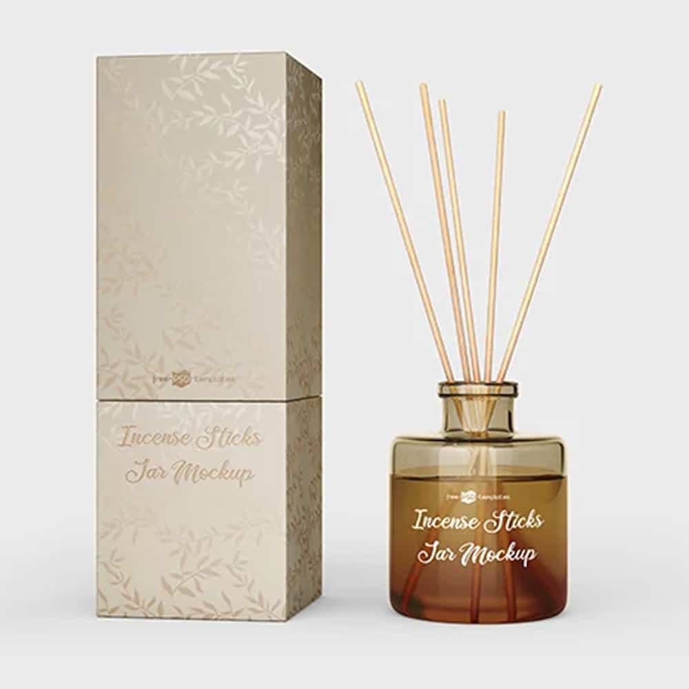 Download Free Incense Sticks Jar Mockup In PSD » CSS Author