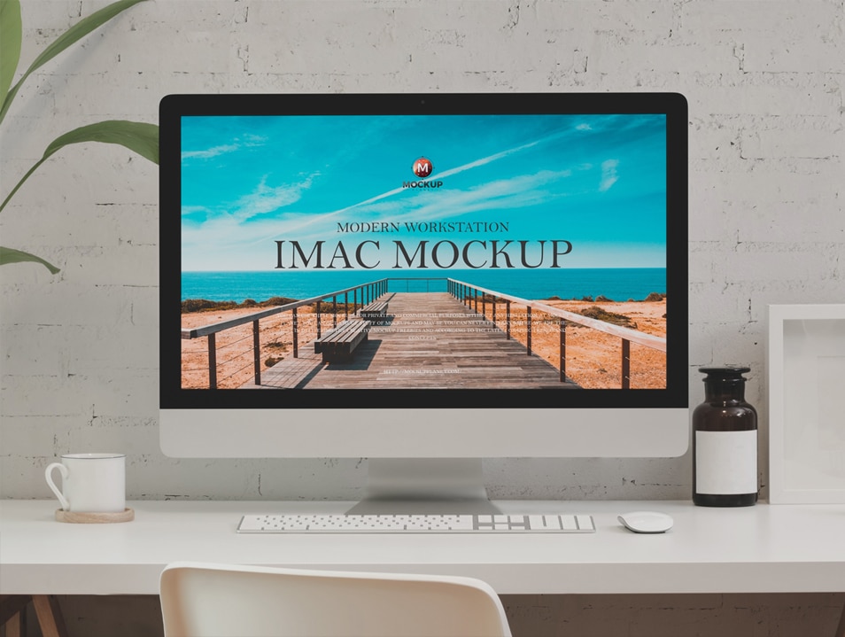 Free Modern Workstation IMac Mockup Design » CSS Author