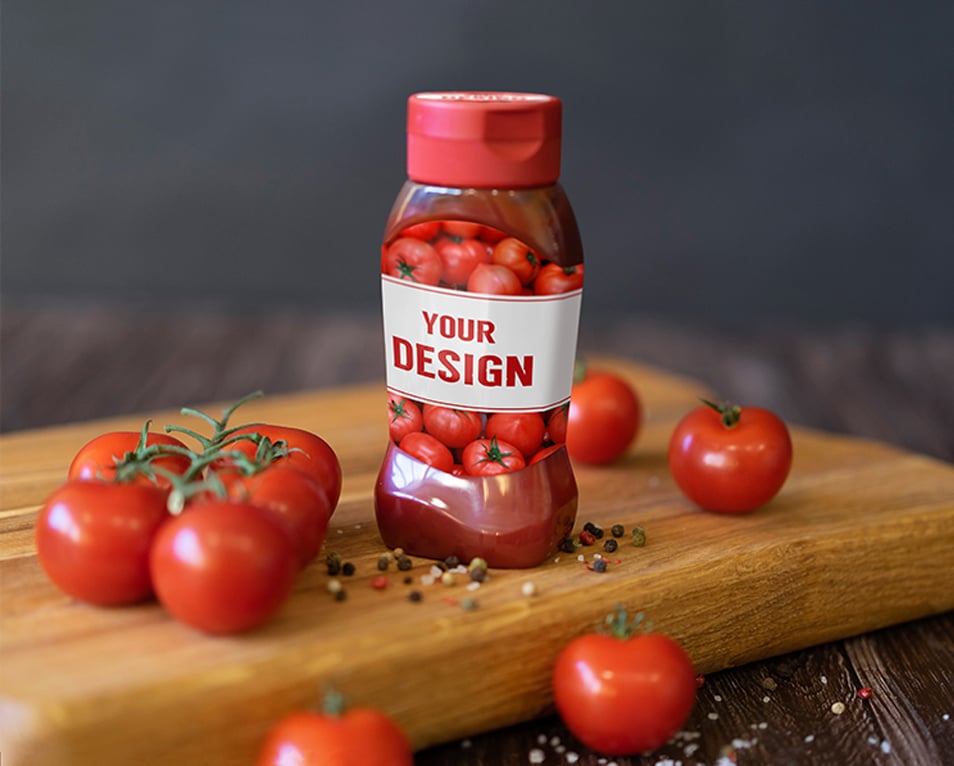 Download Free PSD Ketchup Label Mockup Set » CSS Author