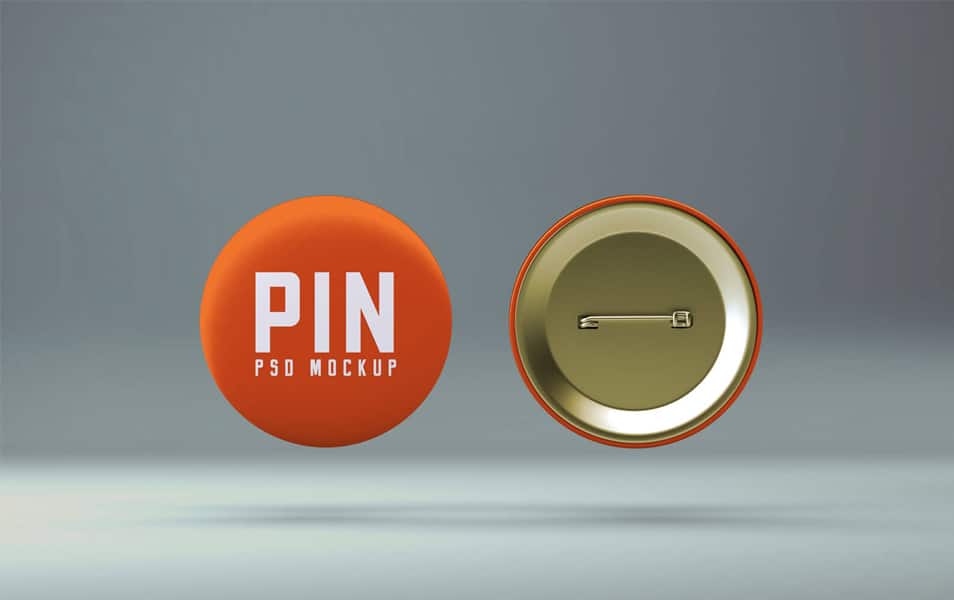 Download Free Pin Badge Button Mockup PSD » CSS Author