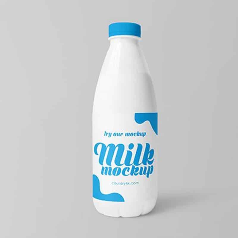 Download Free Plastic Milk Bottle Mockups » CSS Author