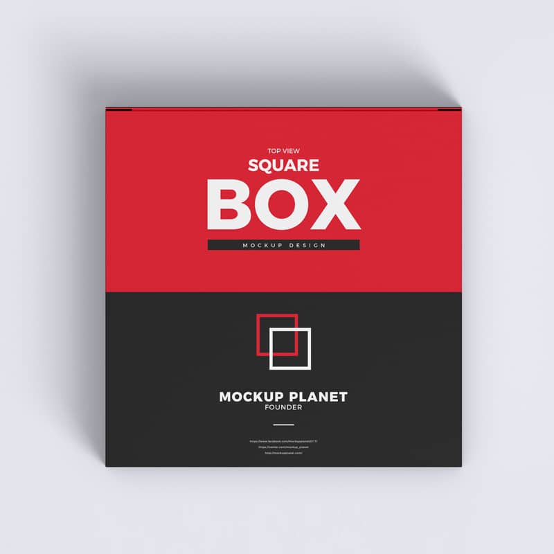 Download Free Top View Square Box Mockup Design » CSS Author