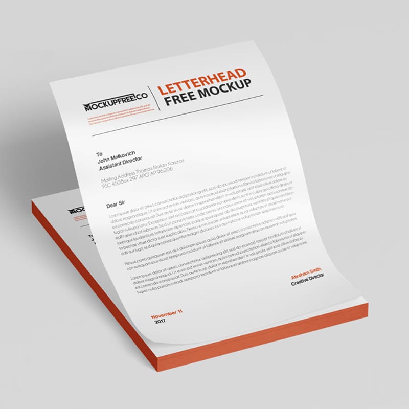 Download Letterhead Free PSD Mockups » CSS Author
