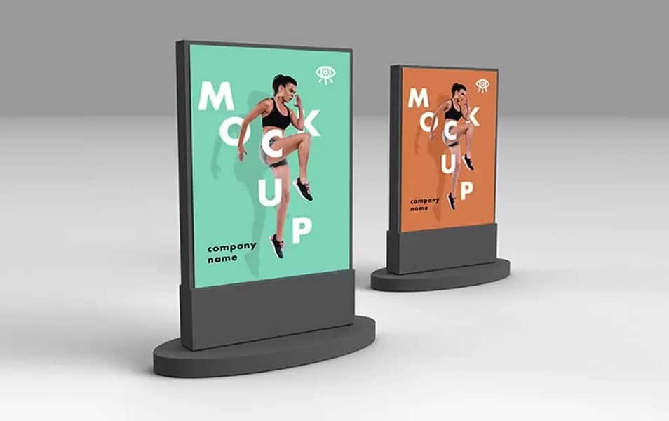 Download Street Posters Light Box Advertises Mockup » CSS Author