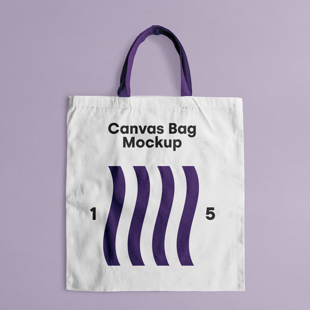 856+ Canvas Bag Mockup Top View PSD PNG Include