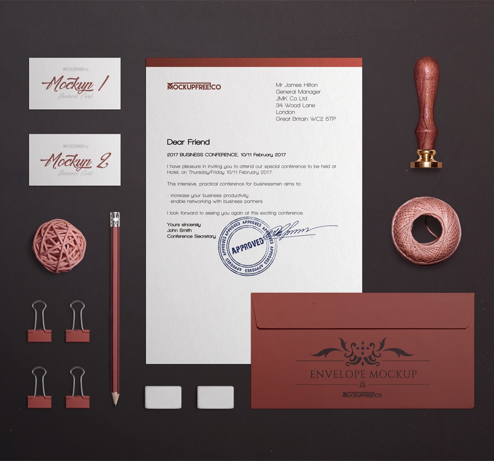 Craft Stationery Branding Free PSD Mockups » CSS Author