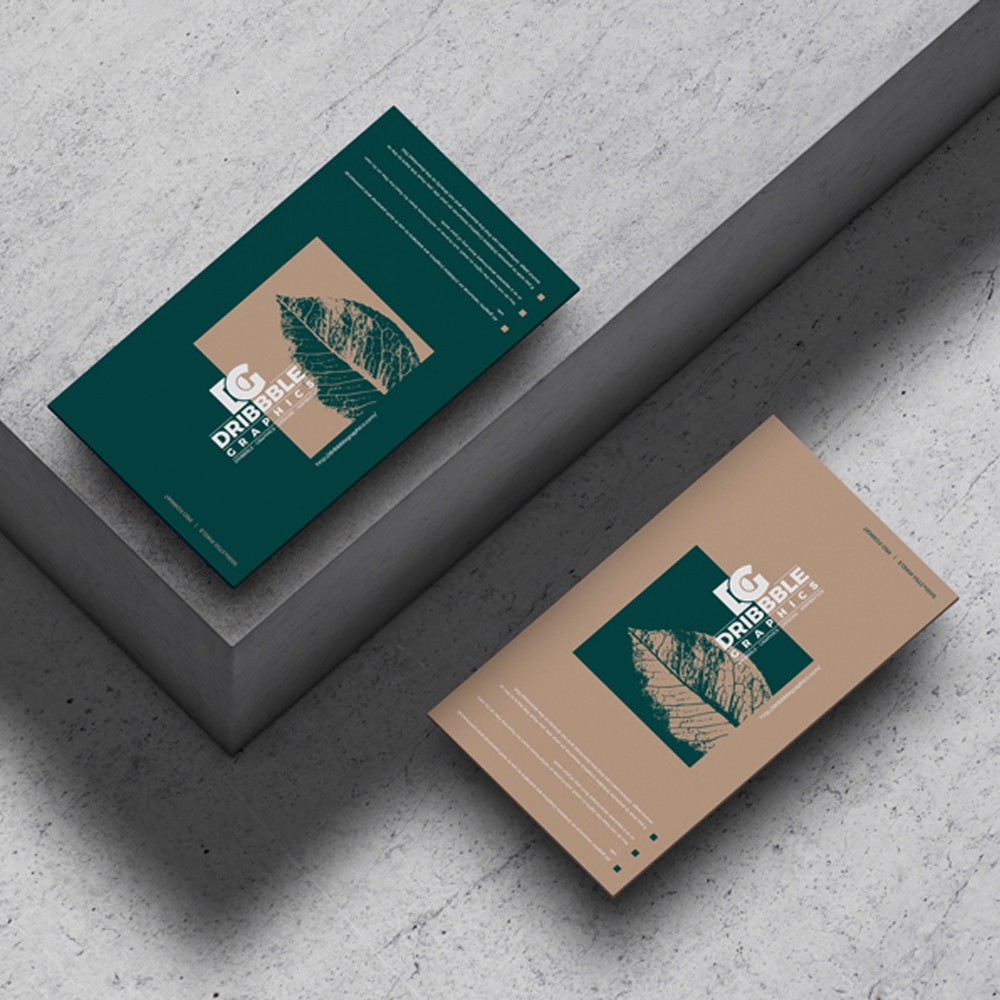 Download Free Business Cards On Concrete Floor Mockup » CSS Author