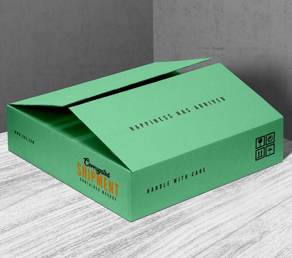 Download Free Corrugated Shipment Container Box Mockup PSD » CSS Author