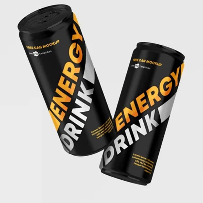 Free Energy Drink Can Mockup Set Template » CSS Author