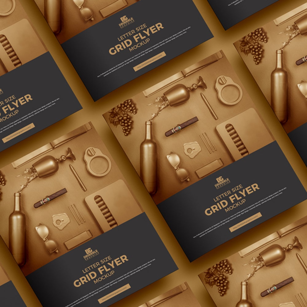 Free Letter Size Grid Flyer Mockup » CSS Author