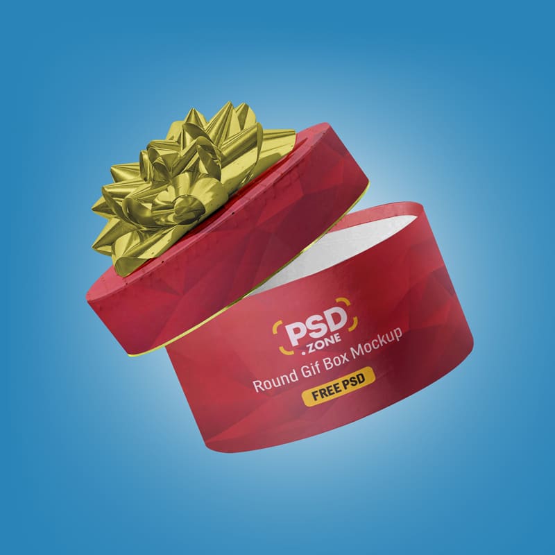 Download Round Gift Box Mockup PSD » CSS Author